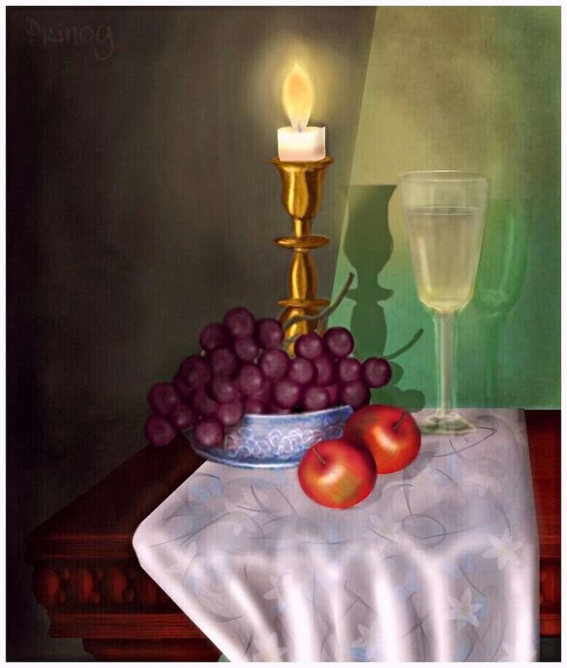 still life digital drawing