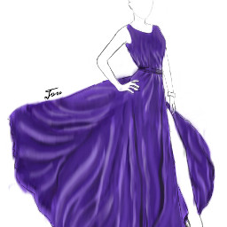 dress violet silk