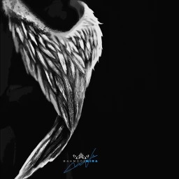 gdcoloroutline blackandwhite art white wings